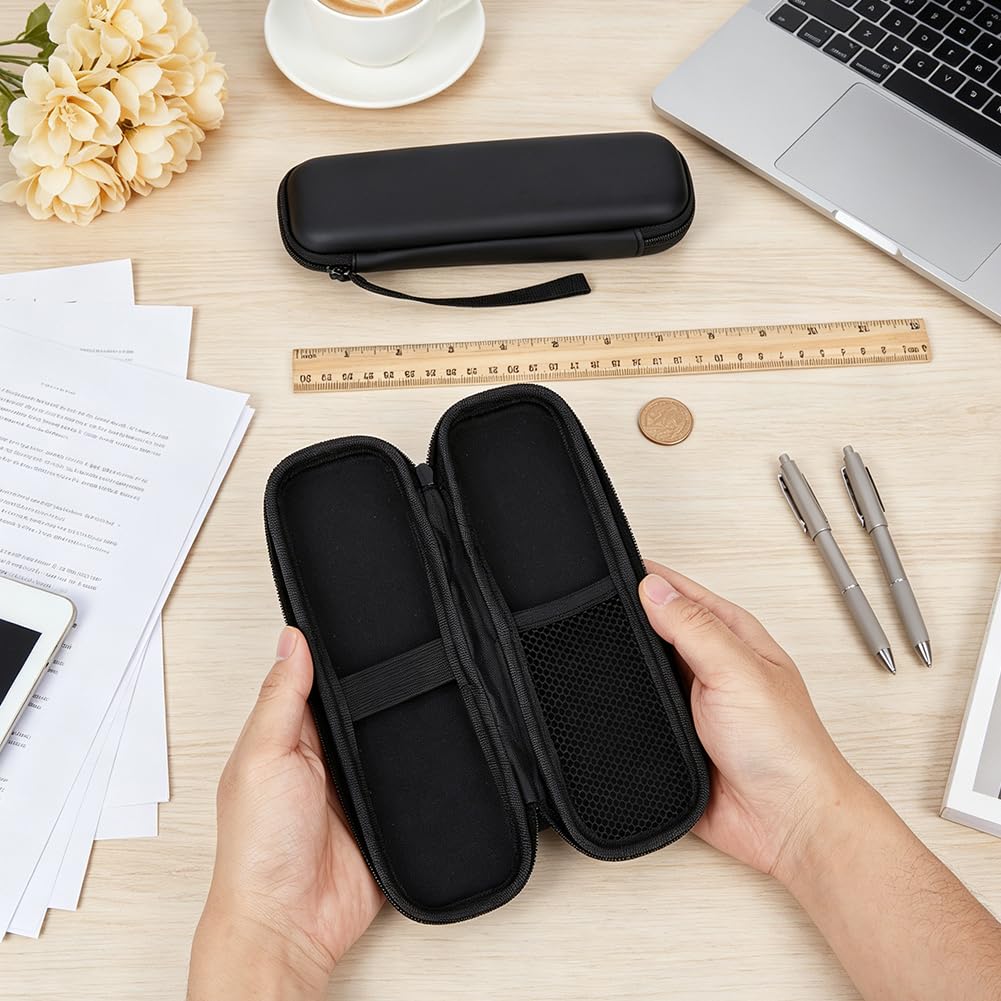 BENECREAT Trousse Rigide EVA Noire 21 cm Lot de 2 Zippée