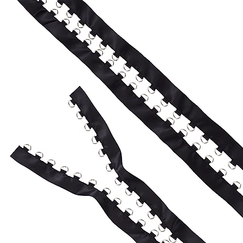 BENECREAT Ruban œillets noir laçage 3,65 m 24 mm