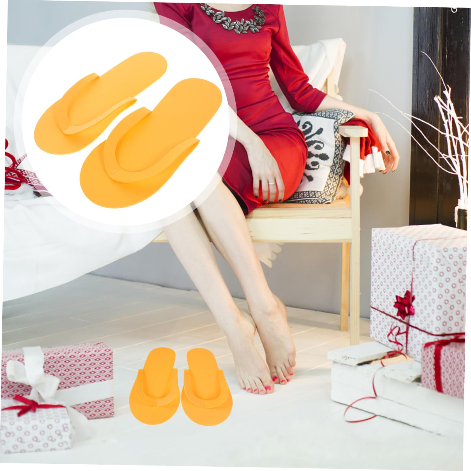 ROSENICE Tongs Mousse EVA Jetables 36 Paires Pédicure
