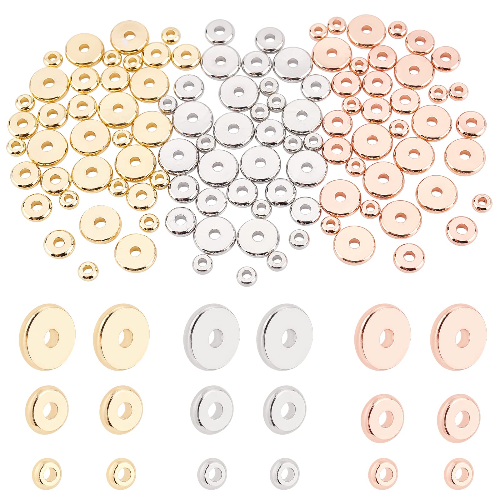 BENECREAT perles disque 6x0.5 mm dorées 500 pcs