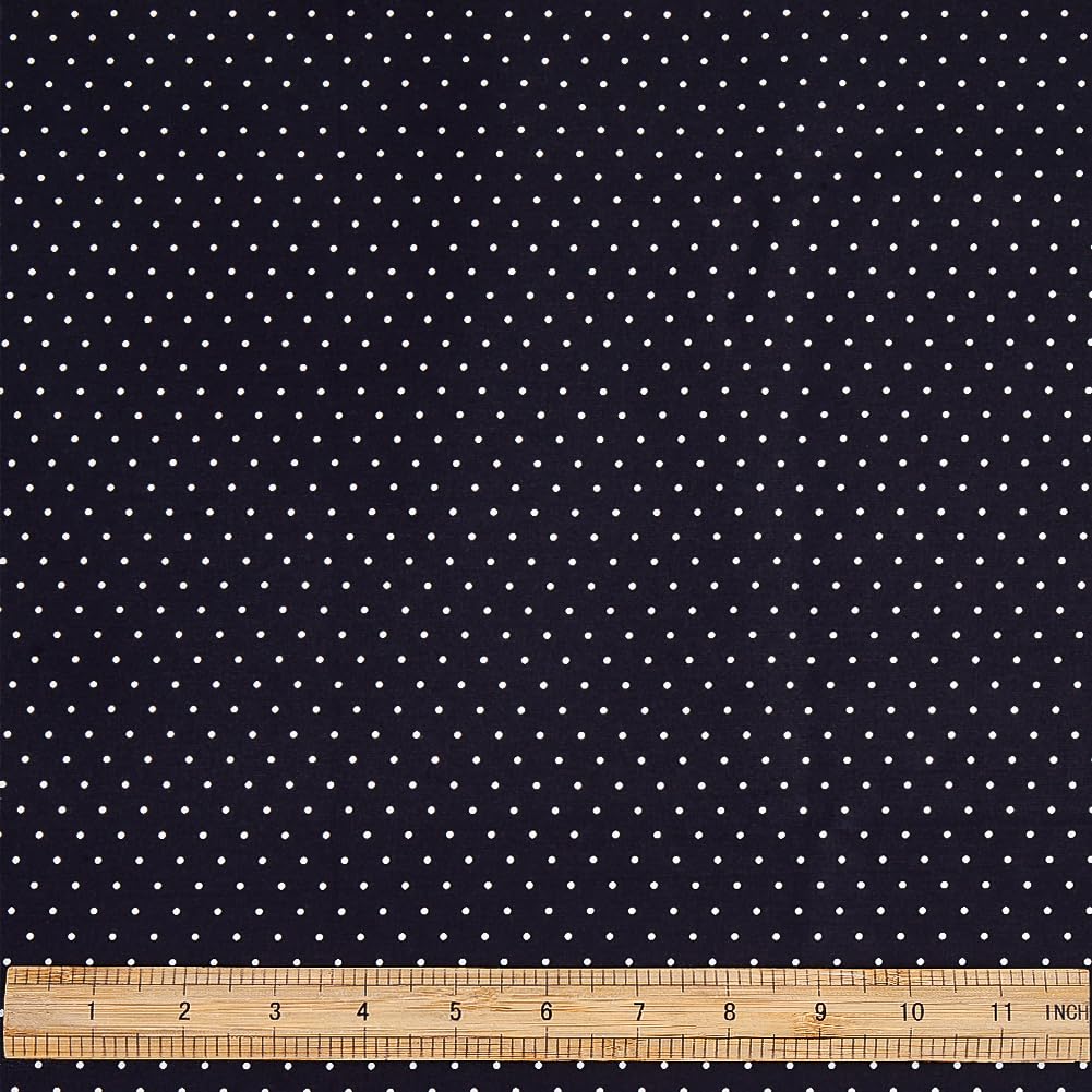 BENECREAT tissu coton à pois rouge foncé 1x1,45m doux