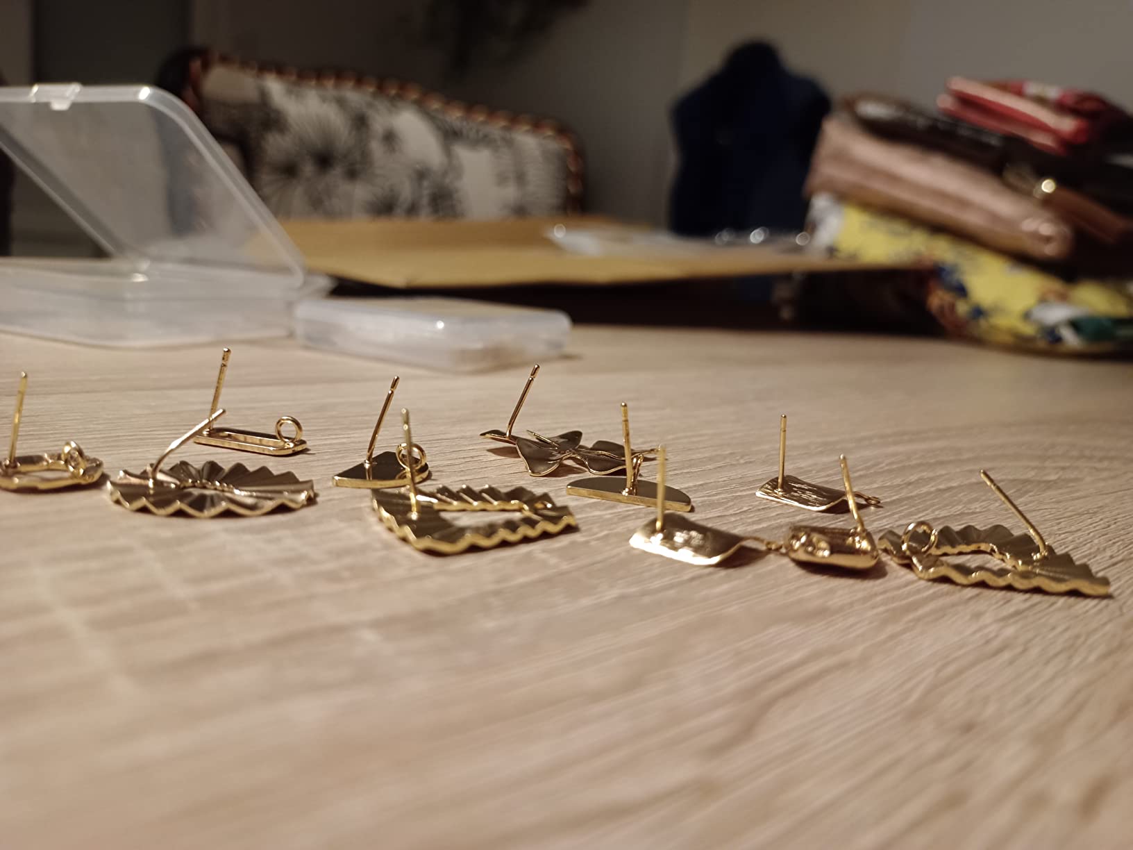 BENECREAT clous boucles d'oreilles plaqué or 18K 16 paires