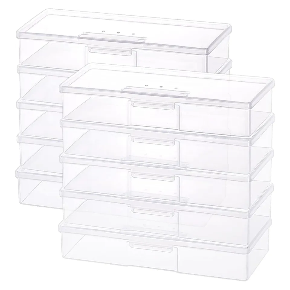 BENECREAT Boîtes rangement transparentes 19,2cm 10 pcs