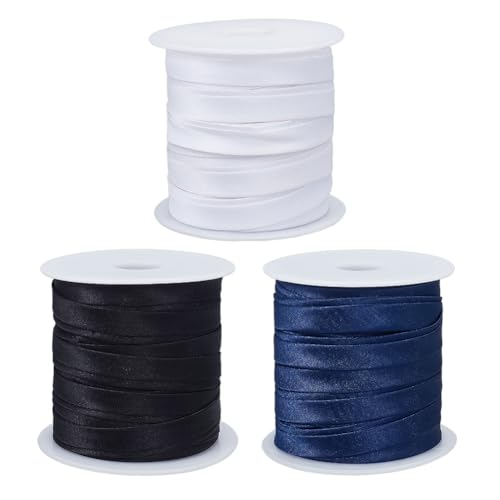 BENECREAT Ruban Biais Simple Plié 20mm 30m 3 Couleurs