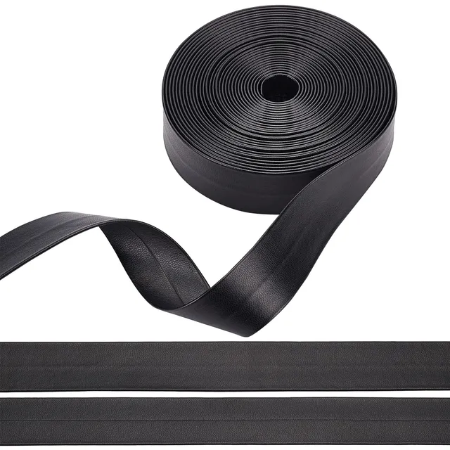 BENECREAT bracelet similicuir noir 25 mm x 5 m