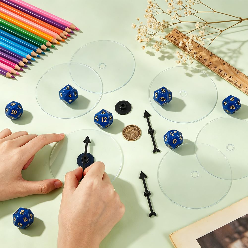 BENECREAT Roulette Jeu Circulaire Transparente 10cm 24 Sets