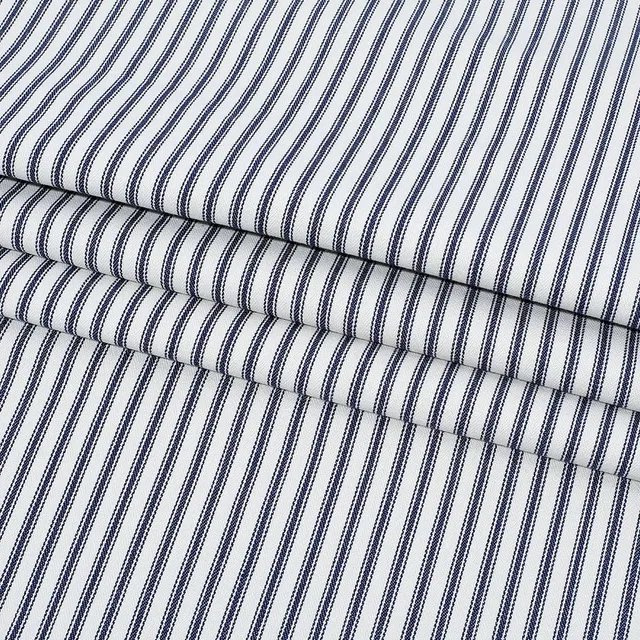 BENECREAT tissu rayures tissu polycoton bleu foncé 1,8 m