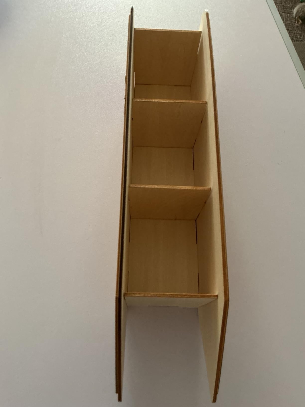BENECREAT organiseur bureau bois crayon doré 3 compartiments