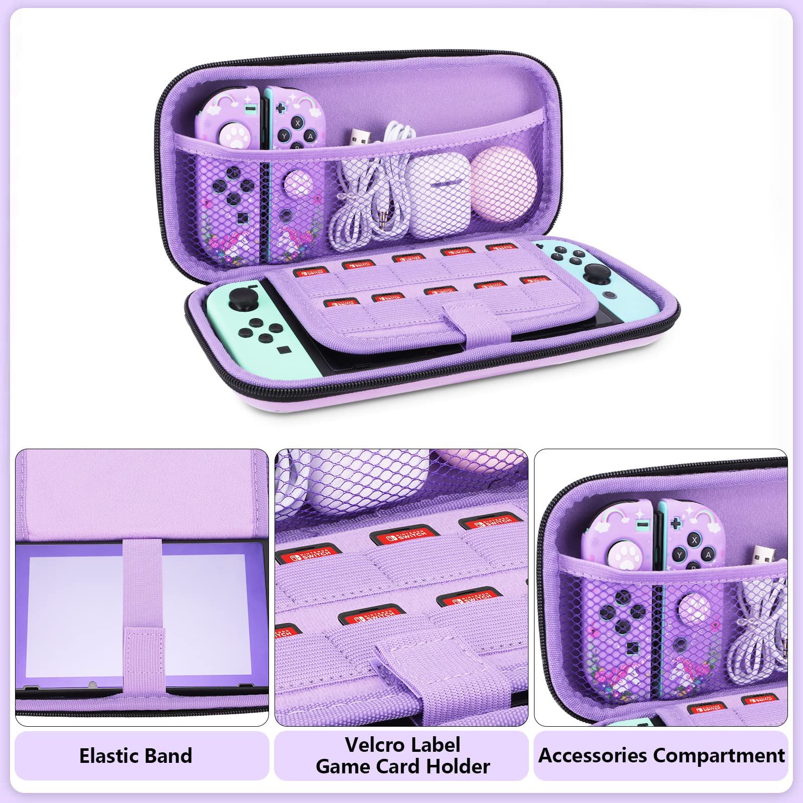 JYPS Licorne Violette Housse Switch Rigide + Coque