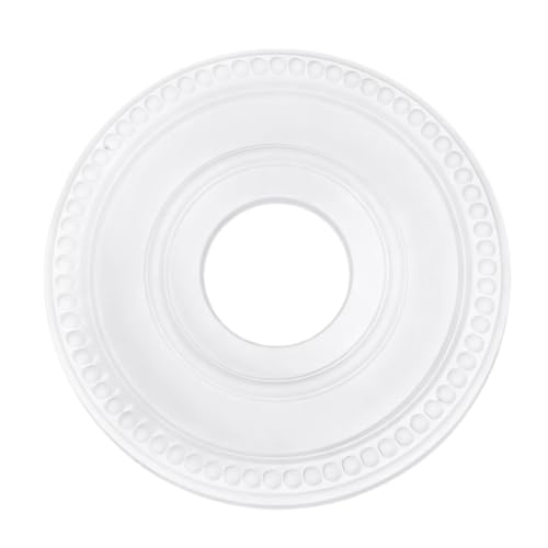 BENECREAT Rosace plafond polyuréthane blanc 317mm trou 99mm