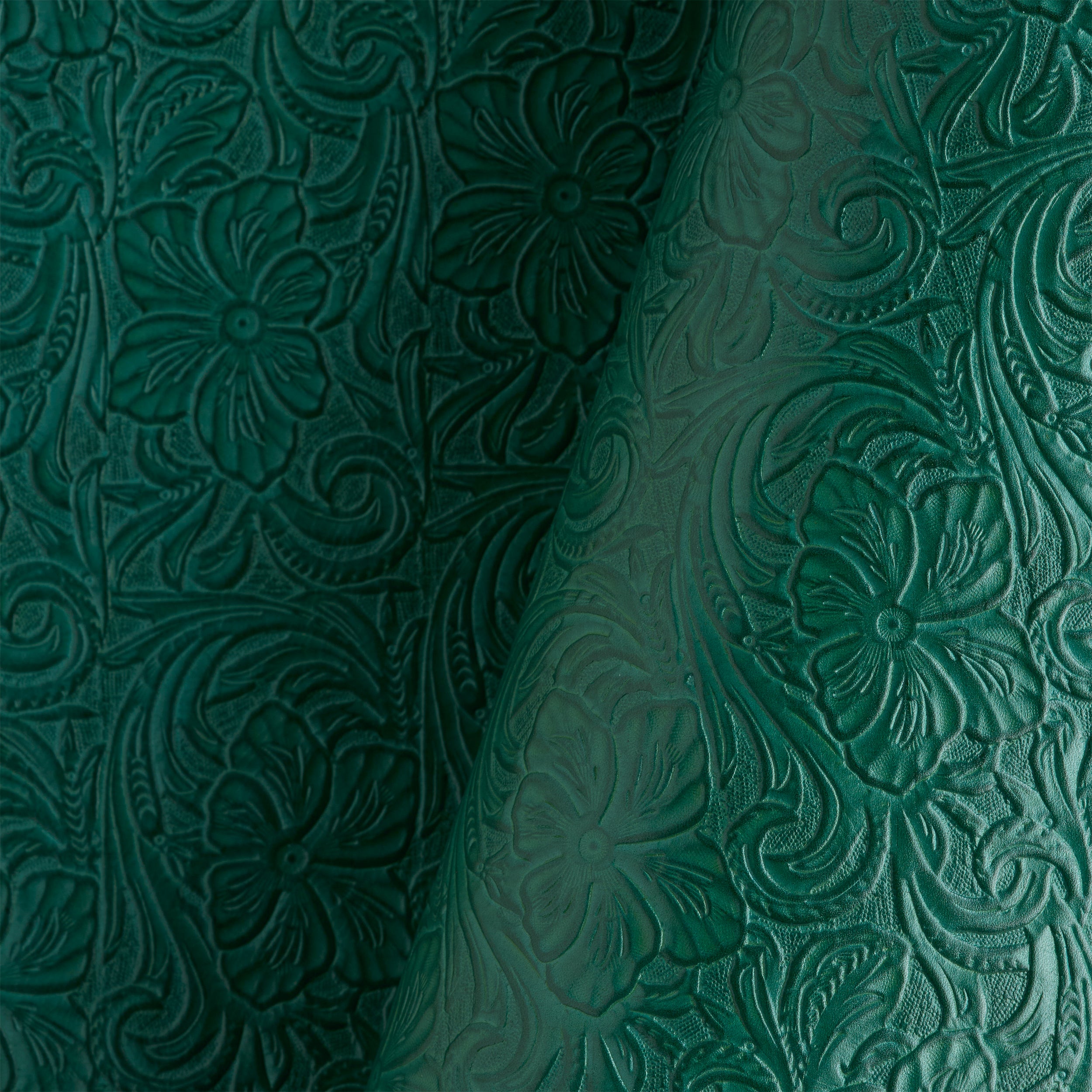 Tandy Leather Épaule florale cuir vache turquoise 1-1,6 mm