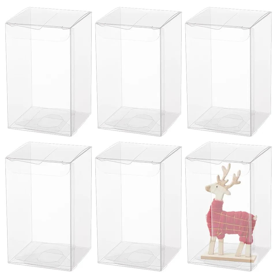 BENECREAT boîtes cube PVC transparent 6x6x10 cm 30 pcs
