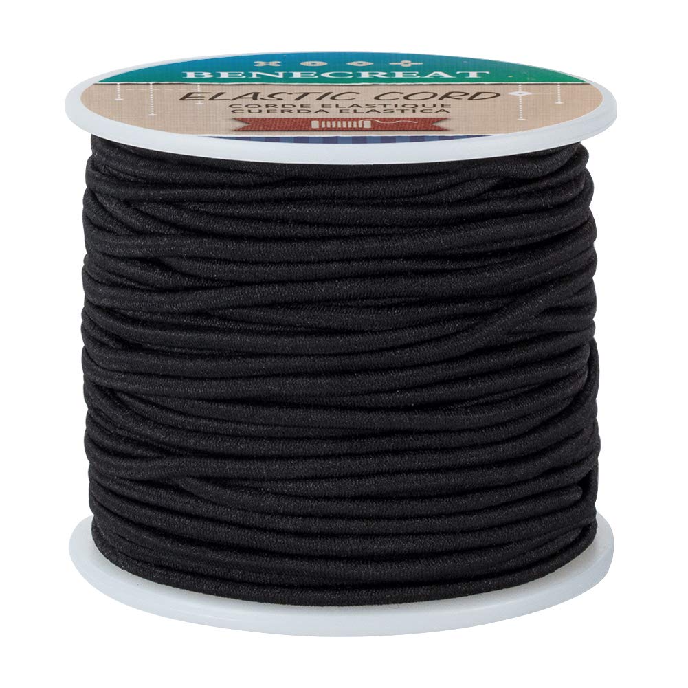 BENECREAT cordon élastique noir 1,5 mm 70 m