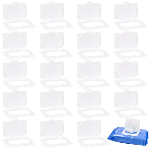 BENECREAT Couvercle Lingettes Rabattable Blanc Lot 20