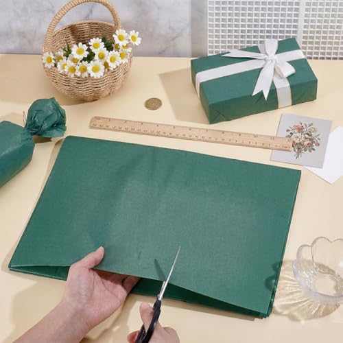 BENECREAT Papier de Soie Vert 50x35cm 150 Feuilles Emballage