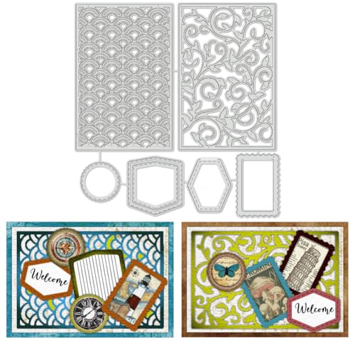 BENECREAT Dies Cadre Rectangulaire Fond Carte Scrapbooking
