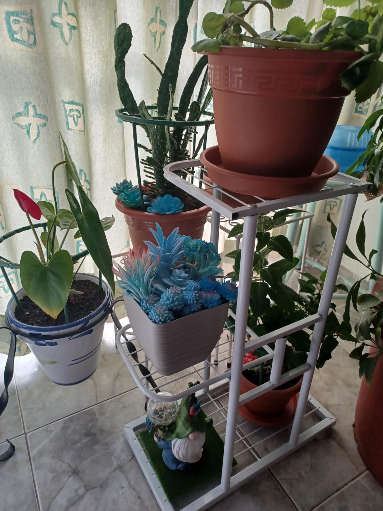 Cayway plantes succulentes artificielles Style 11 bleu 21 pcs