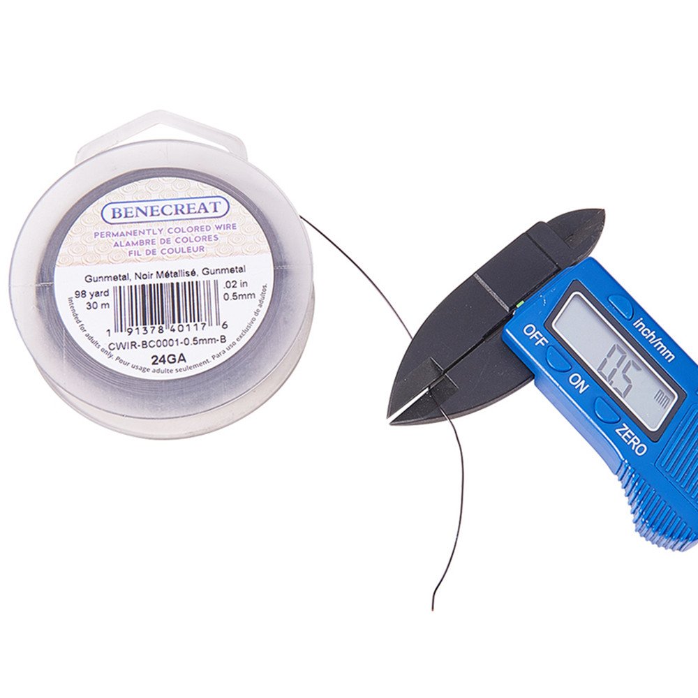 BENECREAT Fil Cuivre Gunmetal 0,5mm 30m Bijoux 24 Gauge