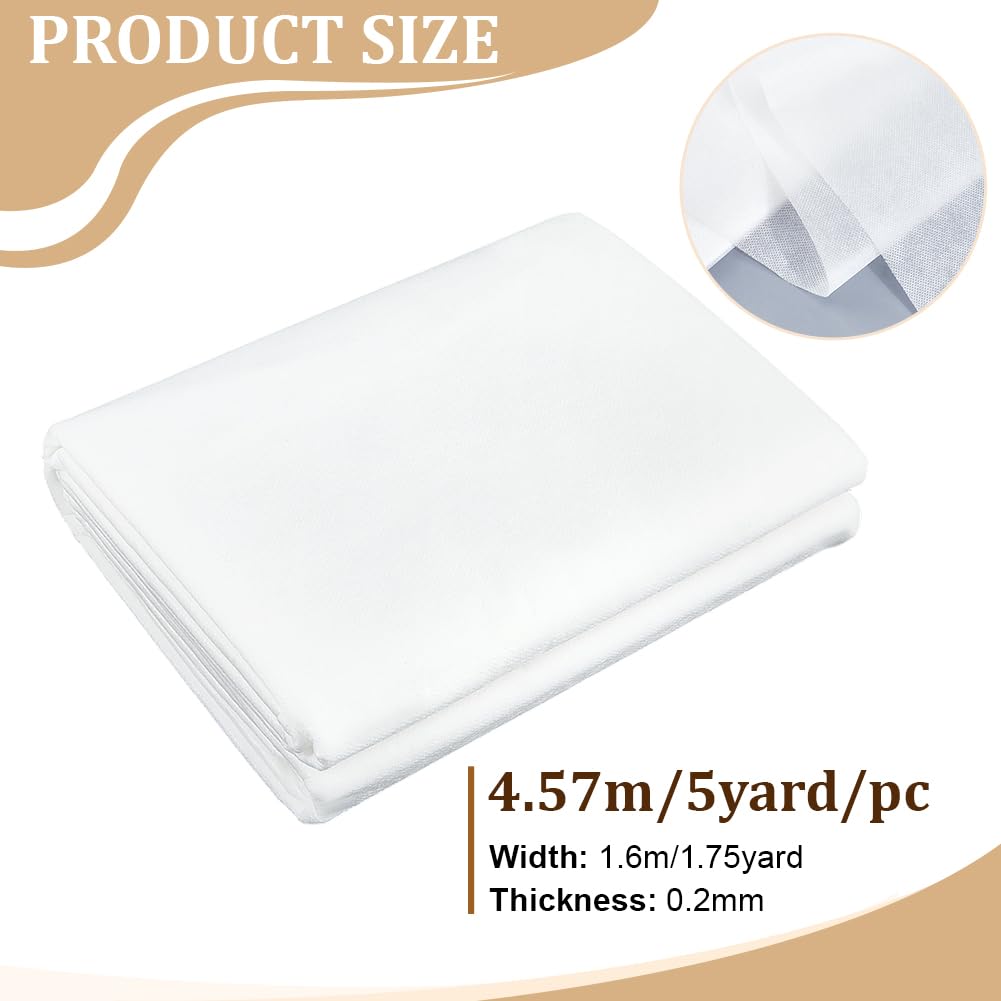 BENECREAT Tissu Non Tissé Blanc 4,57x1,6 m Protection Meuble