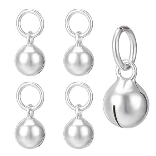 BENECREAT breloques cloche argent 925 8,8 mm x5 Noël