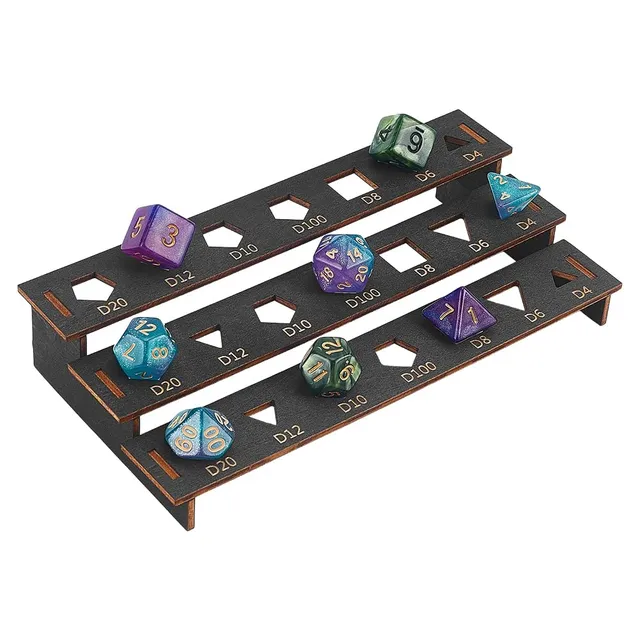 BENECREAT porte-dés bois noir 3 niveaux 188mm D&D