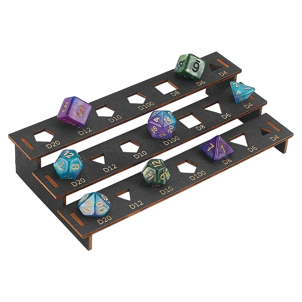 BENECREAT porte-dés bois noir 3 niveaux 188mm D&D