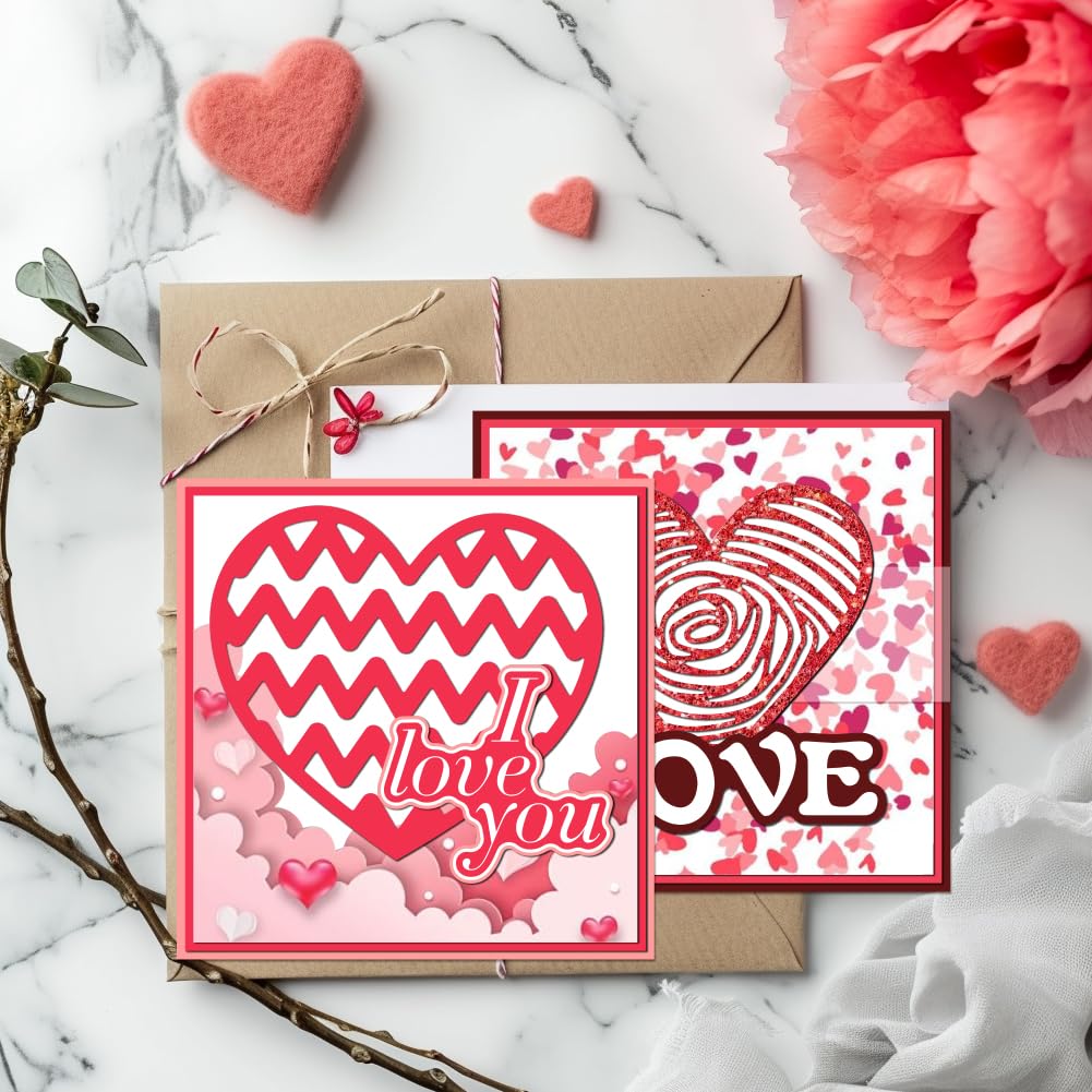 BENECREAT dies cœurs amour 215x167 mm scrapbooking
