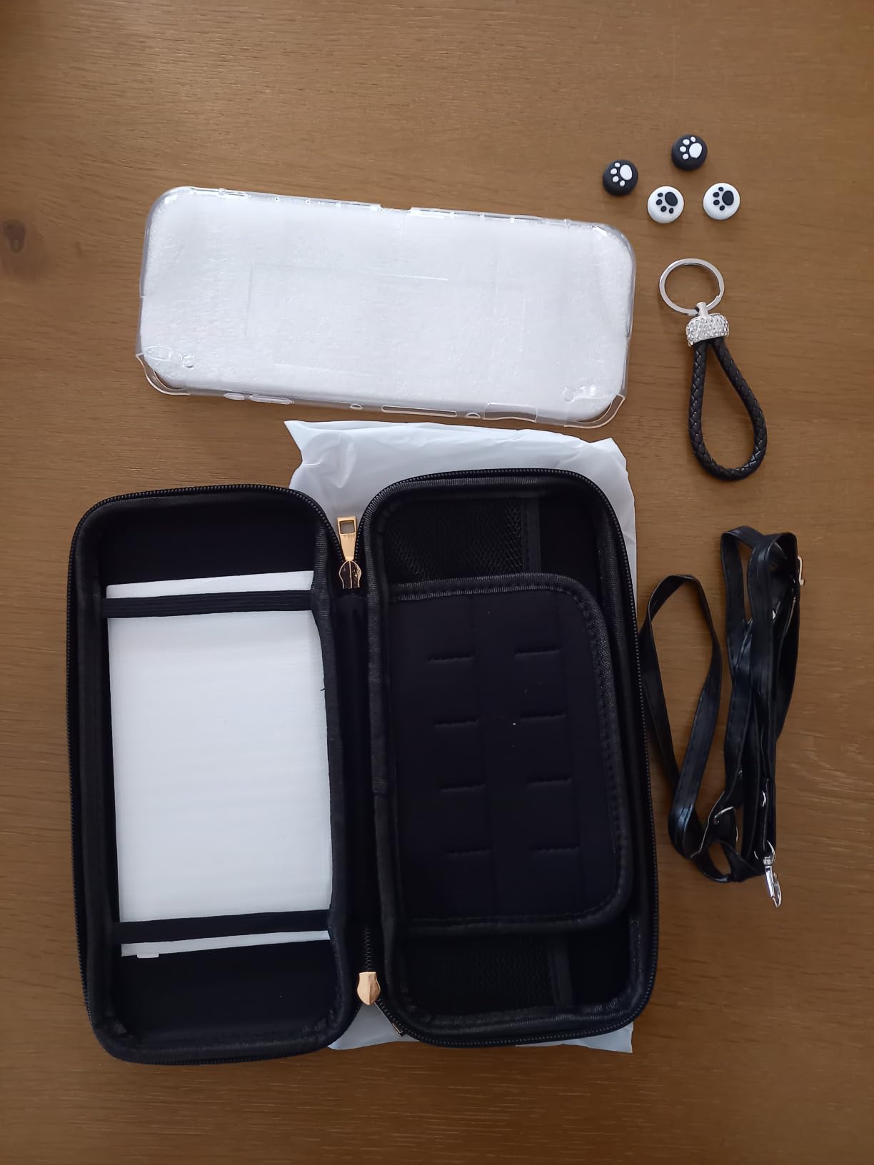 JYPS 10 en 1 Pochette Transport Switch OLED rangement 10 accessoires