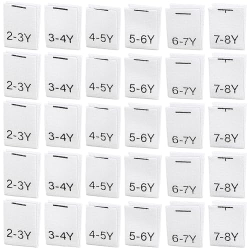 BENECREAT Étiquette taille vêtement coton blanc 600 pcs