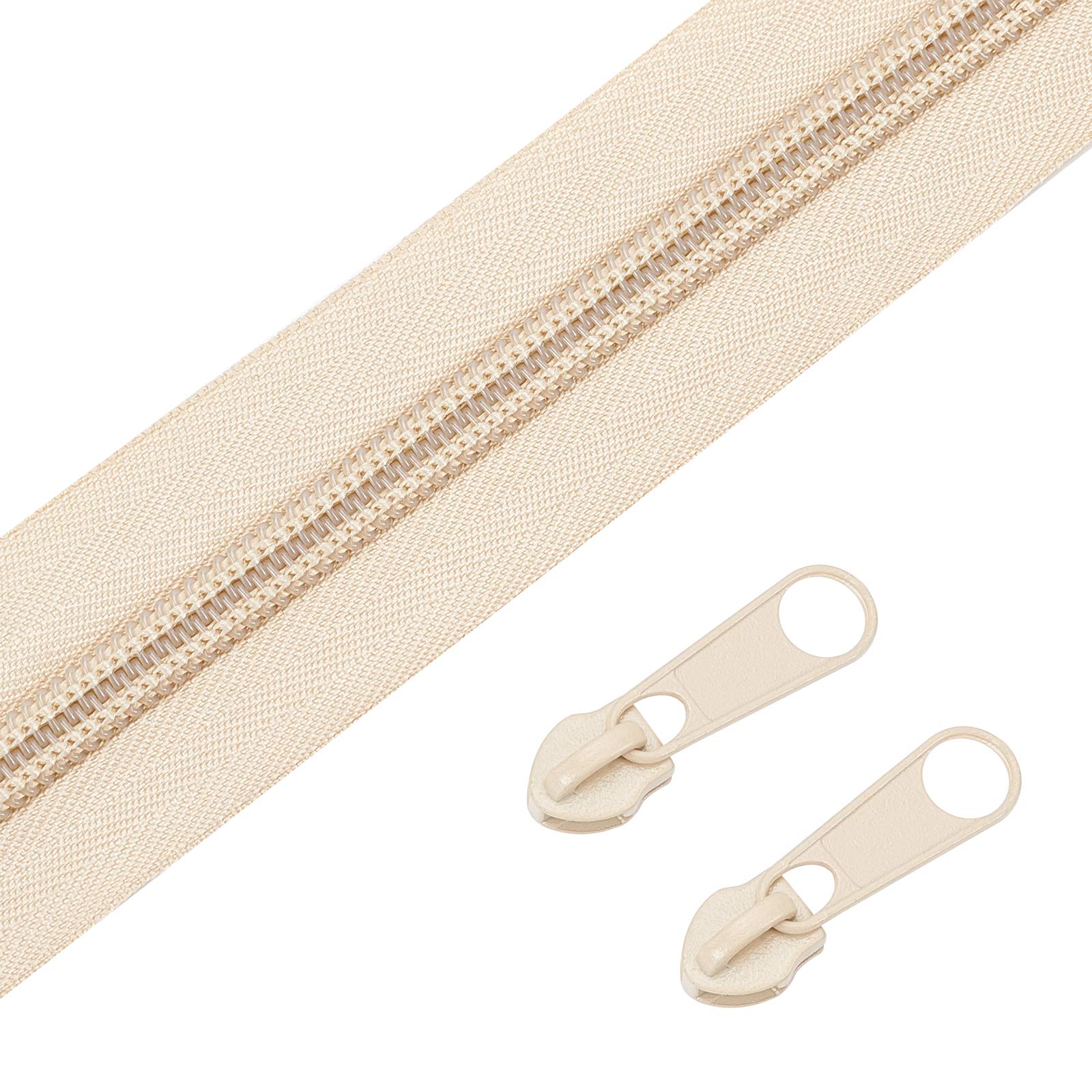 BENECREAT fermeture éclair nylon #5 bois bohu 10 m +20 curseurs