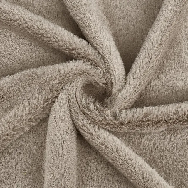 BENECREAT Tissu Fausse Fourrure Tan 160x50cm Poils Courts