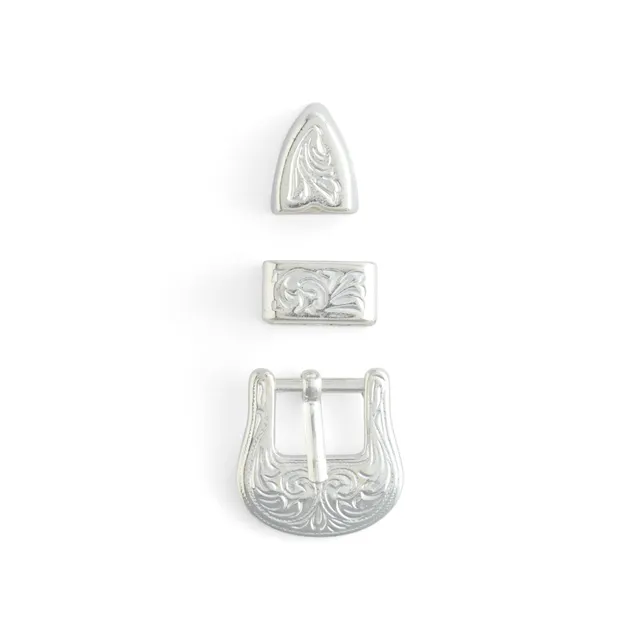 Tandy Leather boucles chapeau argent 10 mm lot de 3