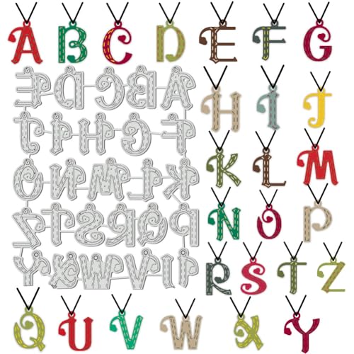 BENECREAT Alphabet A-Z Matrice de Découpe Pendentif Lettre