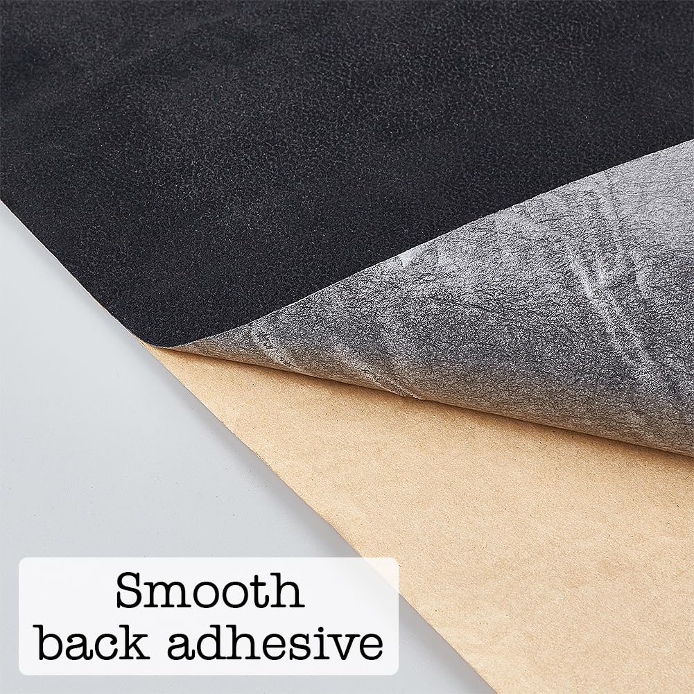 BENECREAT Feutre Velours Autocollant Noir 3m x 36cm