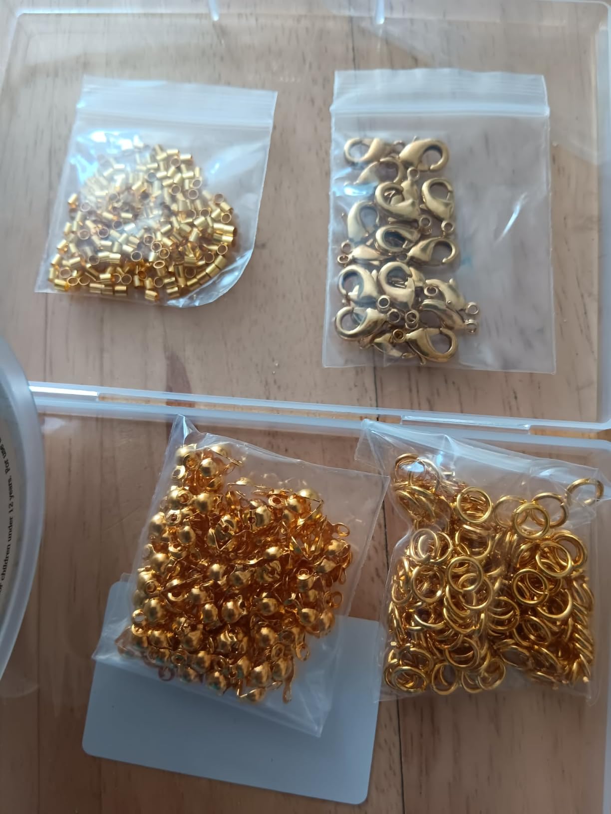 BENECREAT Kit fil acier 0,5mm 30m fermoirs dorés 520 pcs