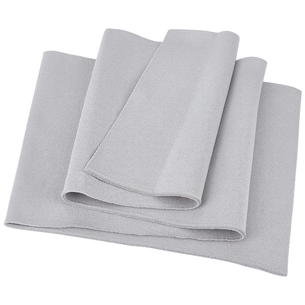 BENECREAT Tissu Côtelé Noir 100x20 cm Bord-Côte Polyester