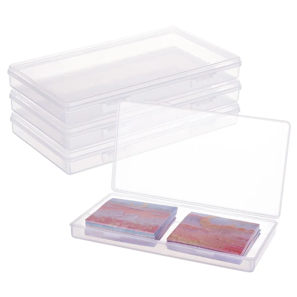 BENECREAT boîtes rangement transparentes 20cm lot 4