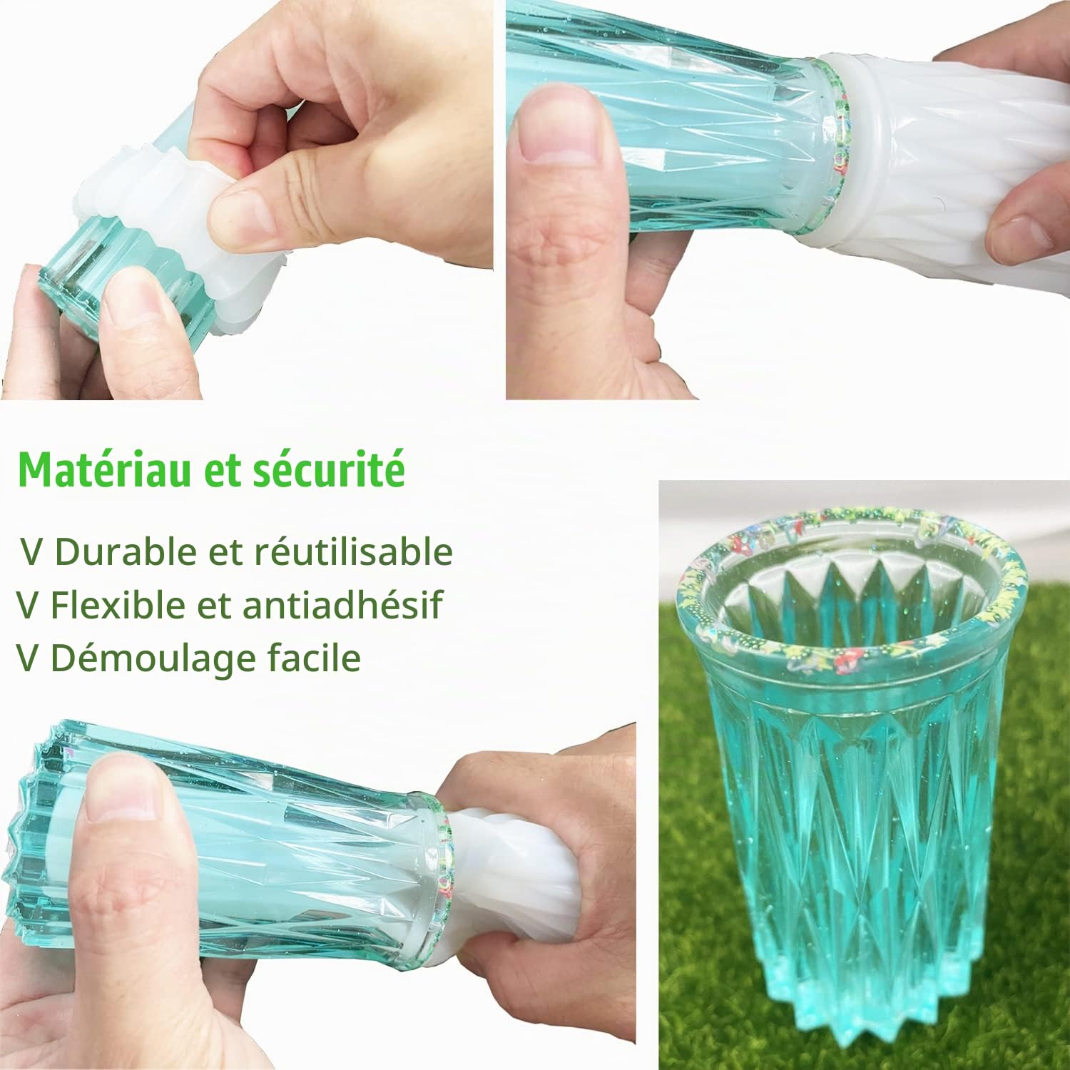 Cayway Style 3 Moule Vase Silicone Résine Lot 3