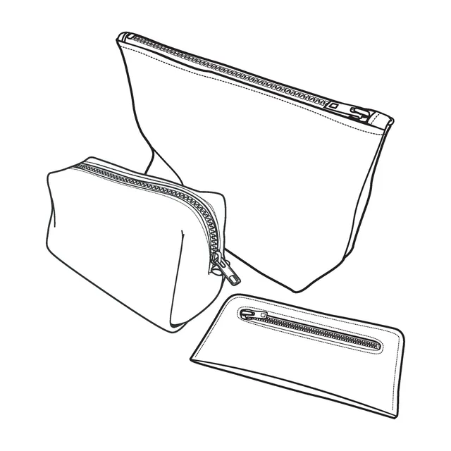 Tandy Leather trio de pochettes patron papier 3 tailles cuir souple