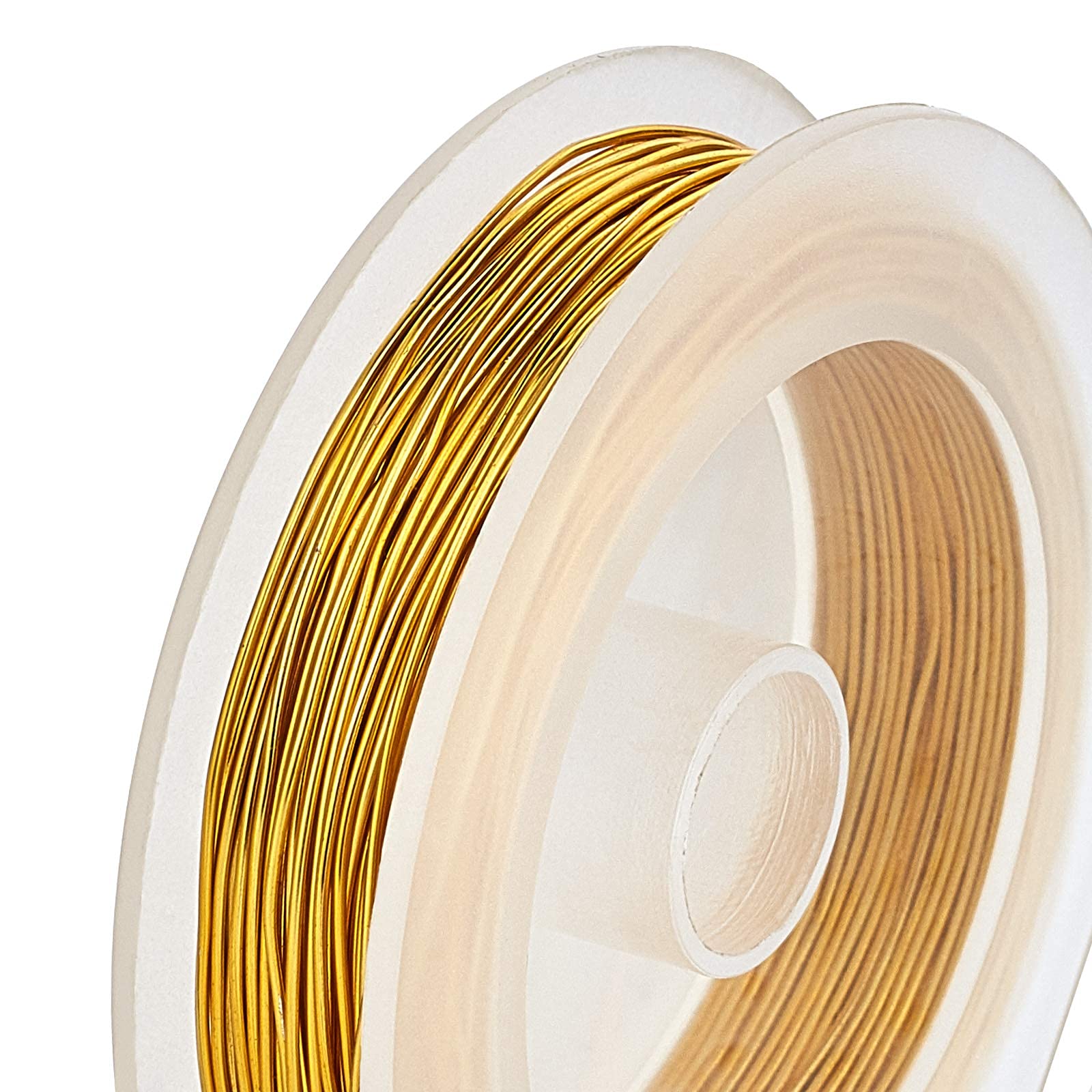 BENECREAT Fil Cuivre Doré Bijoux 0,7mm 20m Anti-ternissement