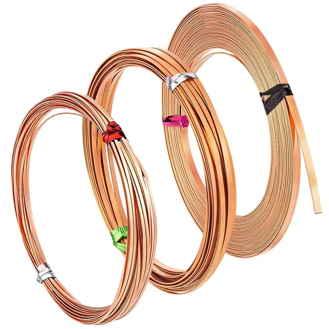 BENECREAT fil cuivre plat bijoux 1-2,5mm 3x6m