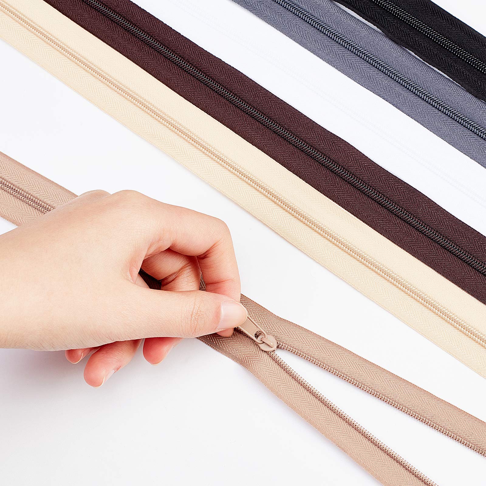 BENECREAT fermetures éclair nylon #3 24 m x6 +48 curseurs