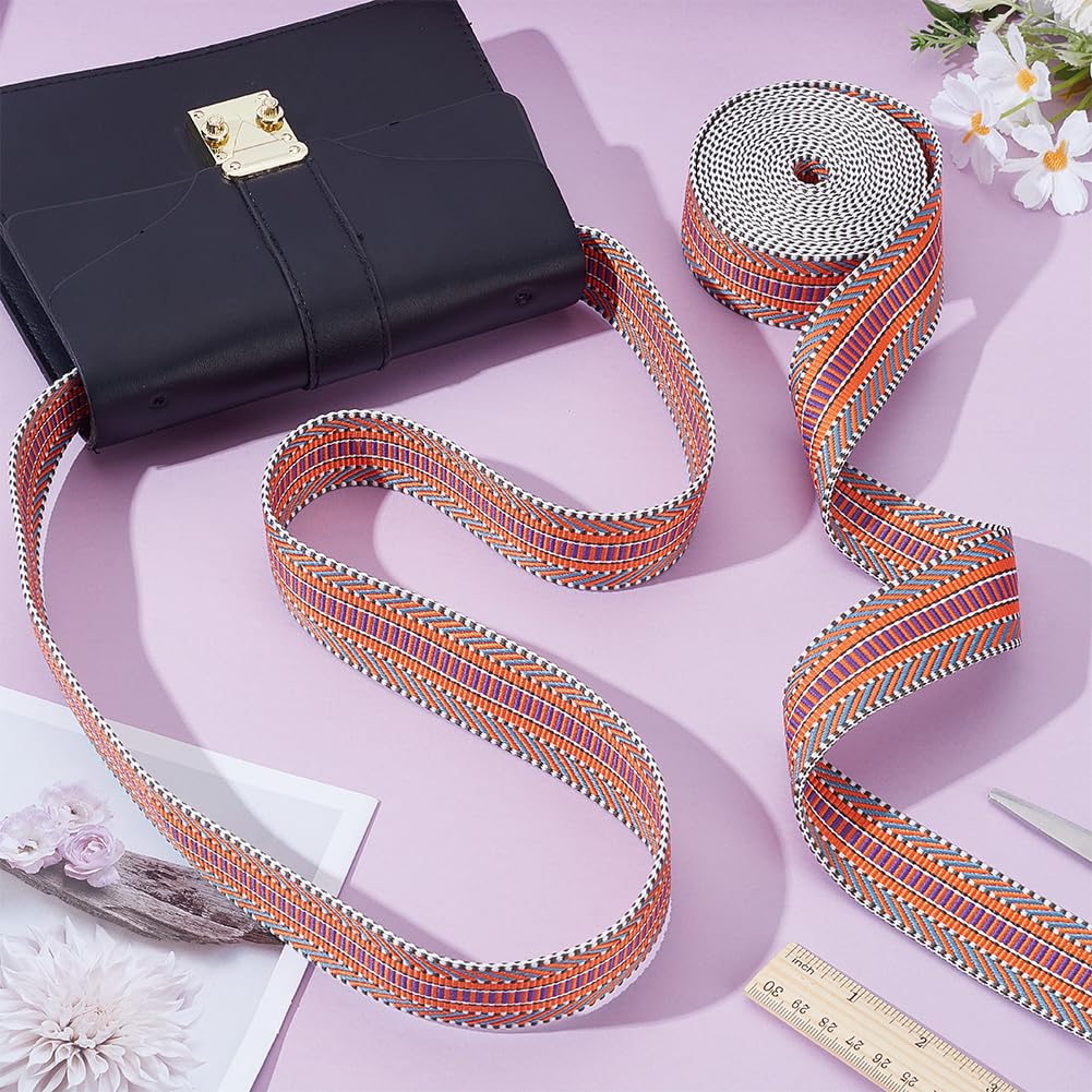 BENECREAT Sangle Jacquard Polyester 4,57m 38mm Violet Foncé