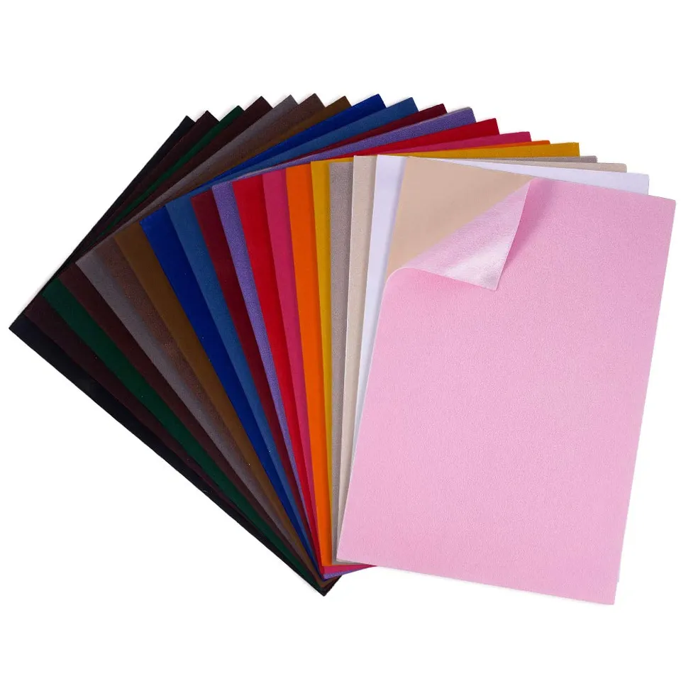 BENECREAT feuilles velours adhésives A4 19 couleurs