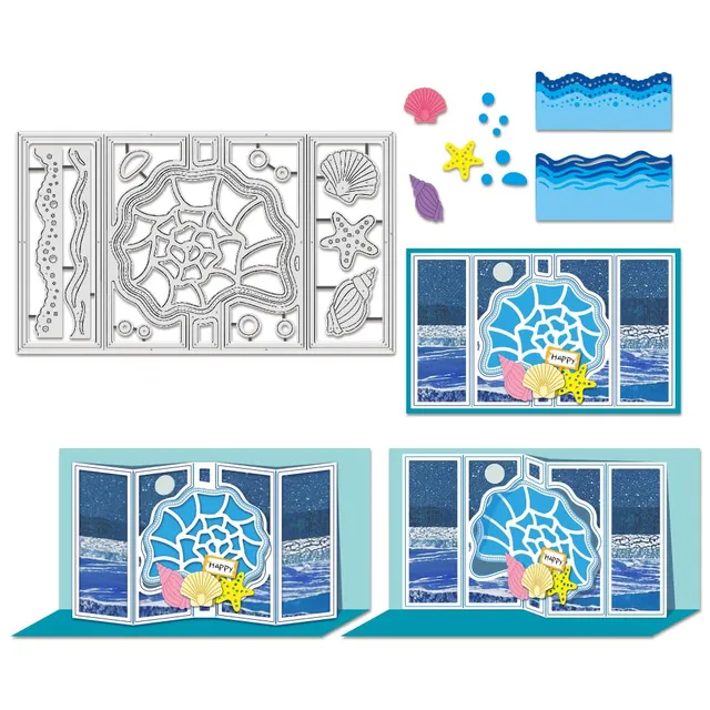 BENECREAT Océan Conque matrice de découpe 3D coquillage