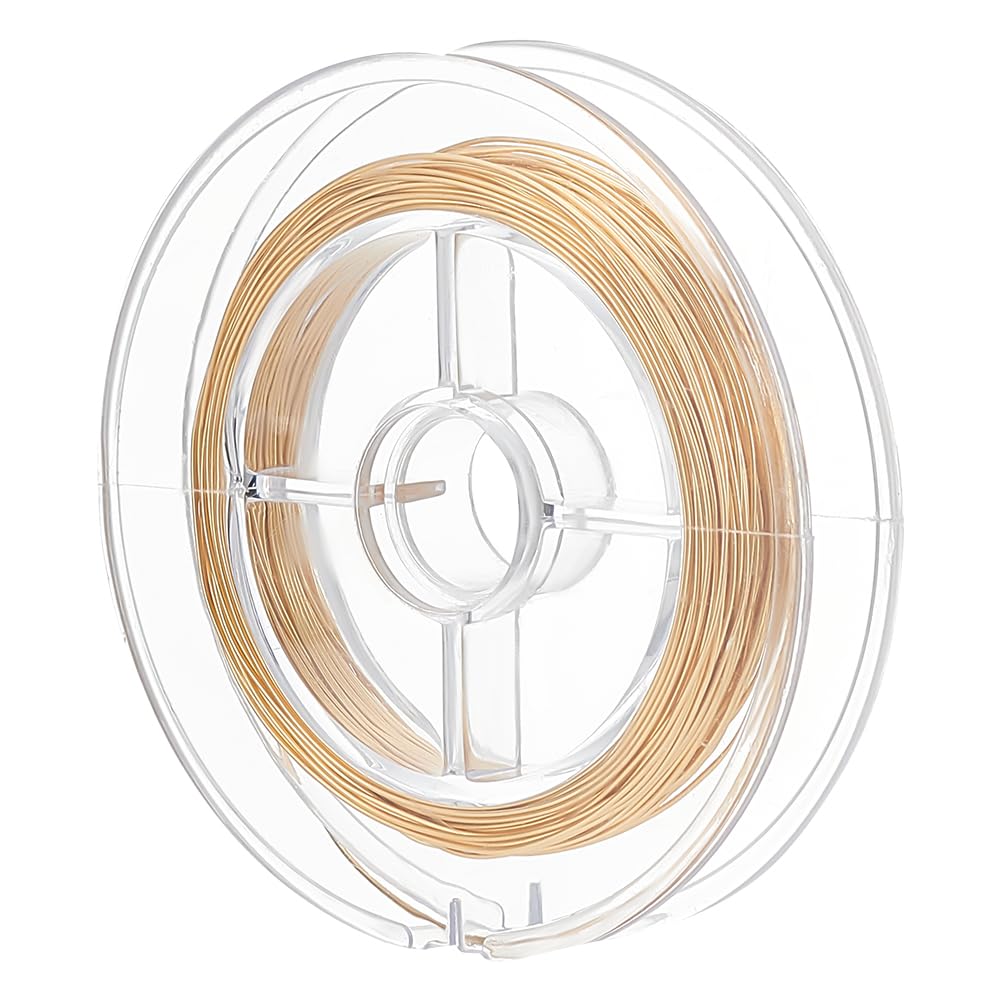 BENECREAT fil laiton plaqué or 14K 1 mm 10 m