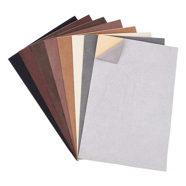 BENECREAT Patch Faux Daim Adhésif 30x20 cm lot de 8