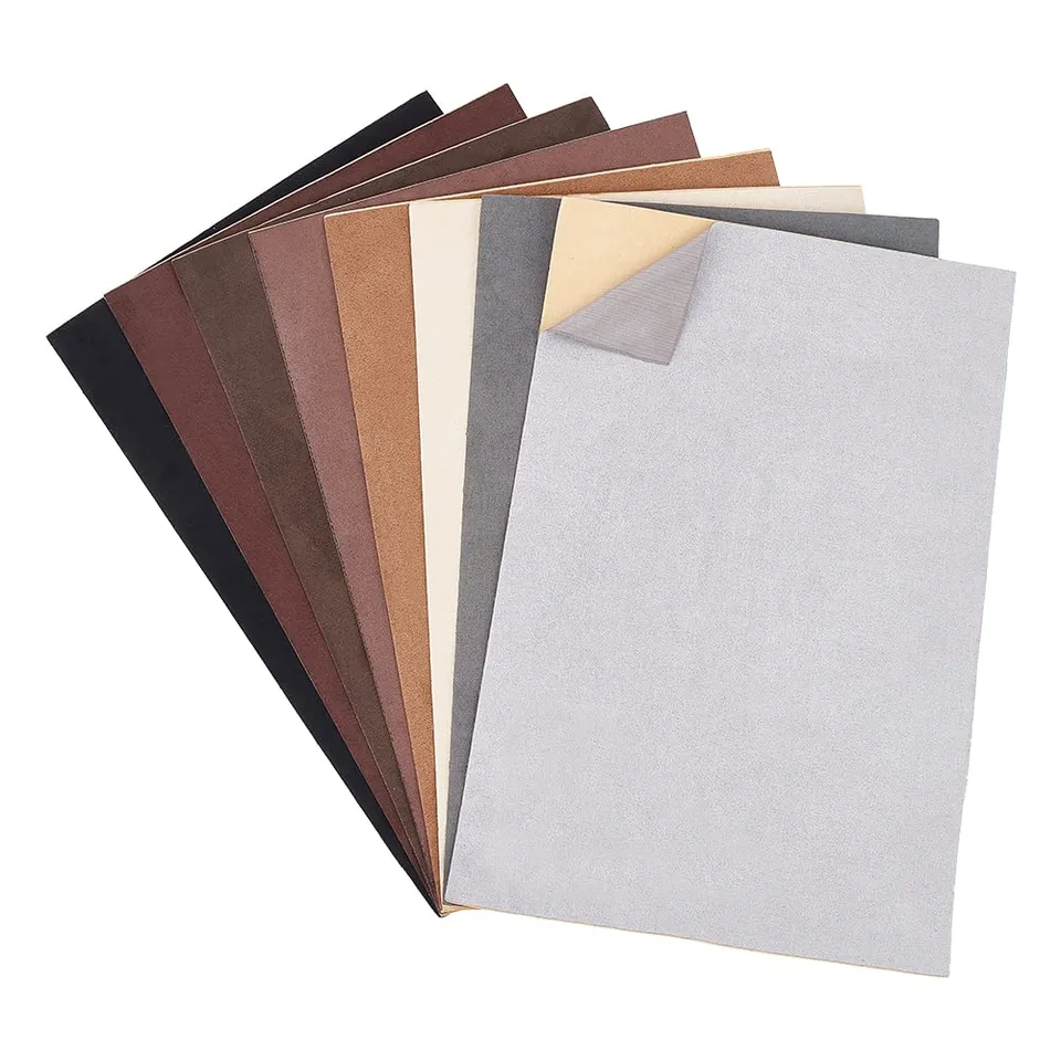 BENECREAT Patch Faux Daim Adhésif 30x20 cm lot de 8