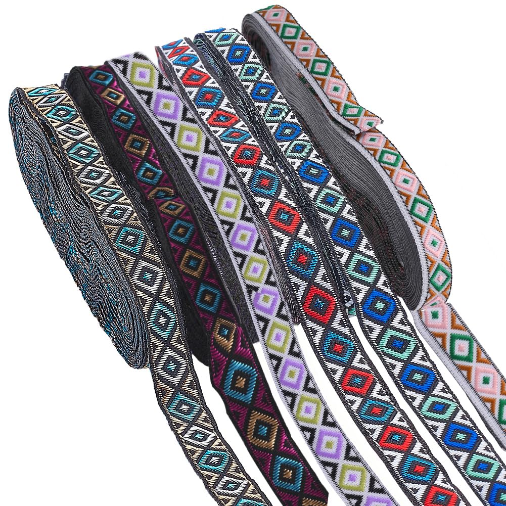 BENECREAT Ruban Jacquard Vintage Noir 25mm 10m