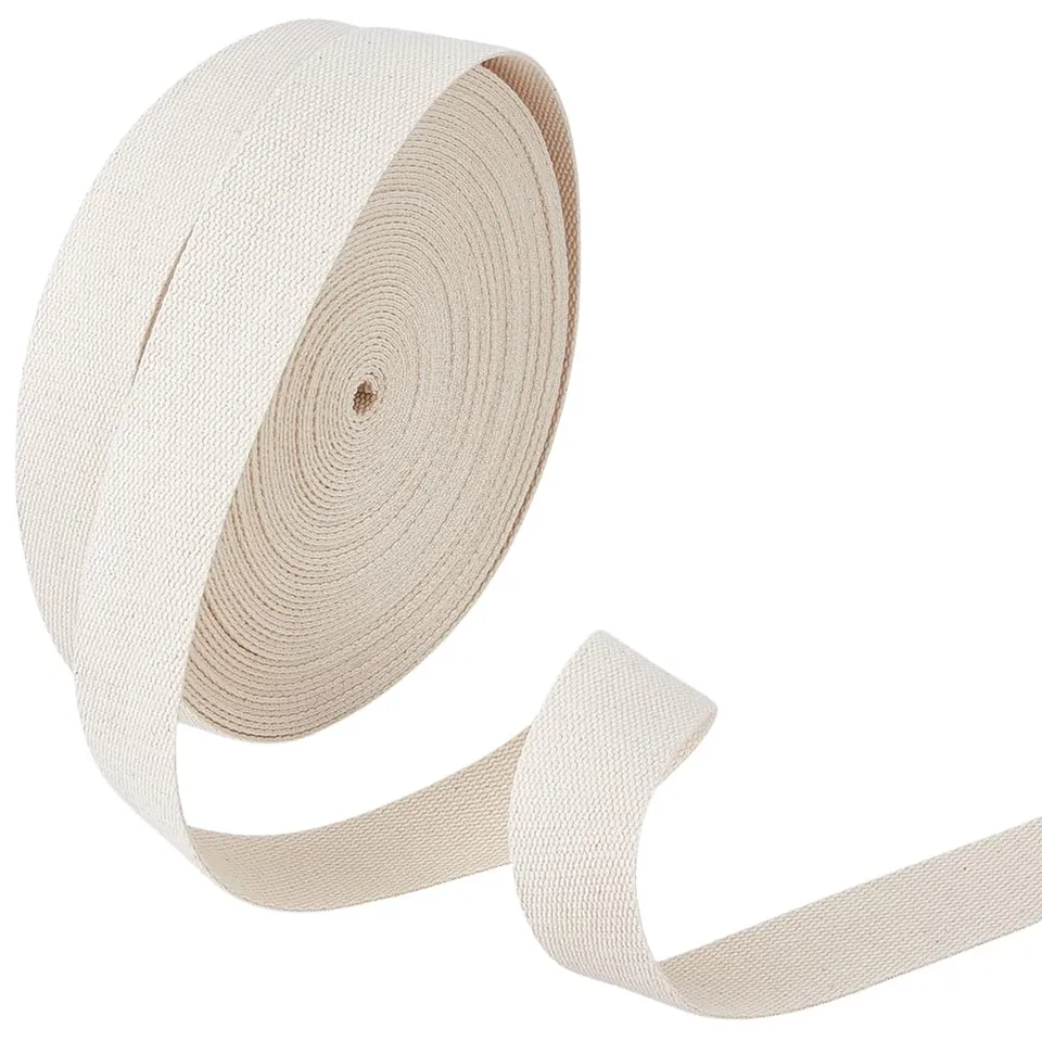 BENECREAT ruban sangle coton beige 40mm x16,74m chevrons